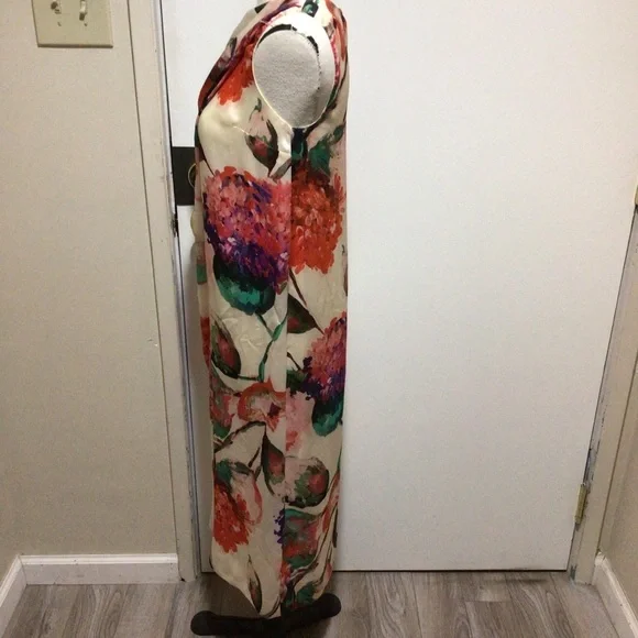 Laviniaturra draped floral hydrangea print dress M - Picture 5 of 7